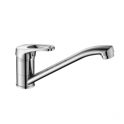 DR21018 Смеситель DECOROOM одноручный для кухни с поворотным изливом, хром