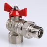 Кран шаровый с американкой угловой ValTec base Ду25 (VT.228.N.06)