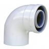 Отвод коаксиальный 90°  dn60/100 (CCP610MFB)  К1