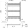 Полотенцесушитель электрический "Богема" 400х600 "ТЕРА"