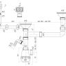 (A-7700) Сифон АНИ Грот 3 1/2"*40 двойной разноуровневый смещенный с переливом и отводом для стиральной машины