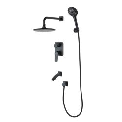 Смеситель LEMARK  встраиваемый для ванны и душа "BRONX", черный