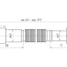 (K-216) Гибкая труба АНИ 1 1/4"*40/50 удлиненная (541-1371мм)