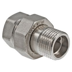 Сгон прямой (американка) лат. никелированный ValTec Ду40 