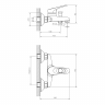 DR21035 Смеситель DECOROOM одноручный для ванны с корот изливом, хром