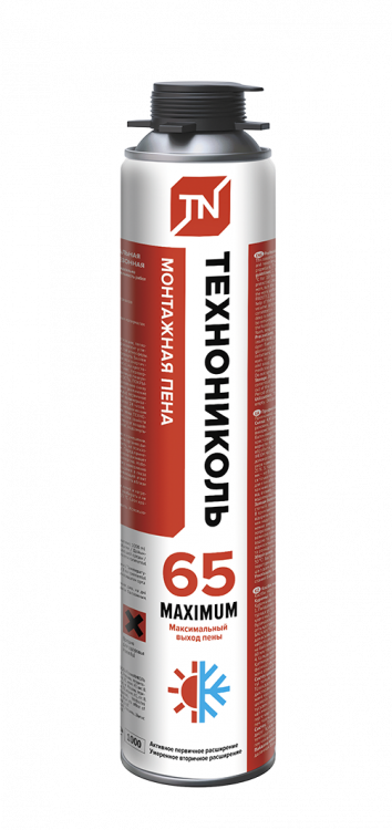 Пена монтажная 990г профессиональная "Технониколь 65 MAXIMUM"