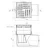 TQ 1612 Трап горизонтальный регулируемый с выпуском 110мм, с нержавеющей решеткой 150*150 сухой
