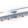 TLQ 1185G Трап пластиковый линейный сухой 850х62, диаметр выпуска 40 мм, решетка нержавеющая сталь, глянец