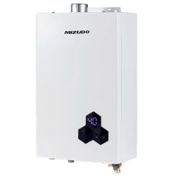 Водонагреватель проточный газовый MIZUDO PERL ULTRA ВПГ 4-10Т ПолуТУРБО 20кВт (10л/мин) (выписывать дымоход)