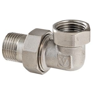 Сгон угловой разъемный латунный никелированный Ду20 ValTec 