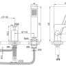 LM5845CW Смеситель LEMARK для ванны на 3 отверстия "CONTEST", хром/белый