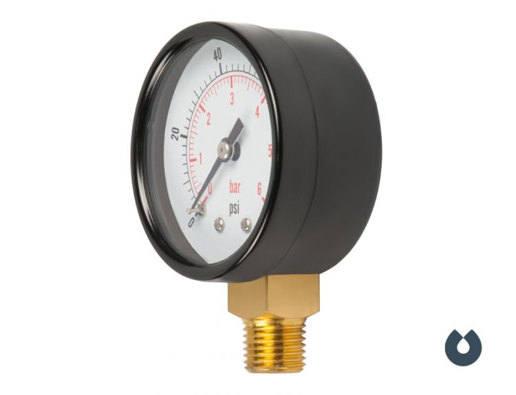 Манометр радиальный 50/6, подключение нижнее 1/4" (UNIPUMP)