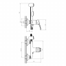 DR21058 Смеситель DECOROOM одноручный с гигиеническим душем , хром