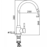 F41899-2 Смеситель Frap для кухни нерж