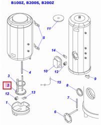 0020033949 Фланец бойлера B100Z, B200S, B200Z