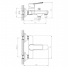 DR22036 Смеситель DECOROOM одноручный для ванны, хром