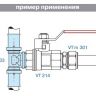 Тройник пресс ValTec d26х3/4Нх26 (VTm 233)