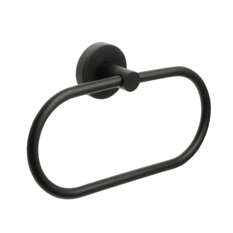 FX-86011 Полотенцедержатель кольцо черный Fixsen "COMFORT BLACK"