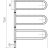 Полотенцесушитель электрический "Флюгер поворотный" 450х750 П3 "ТЕРА"