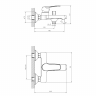 DR23036 Смеситель DECOROOM одноручный для ванны, хром