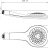 LM0815CWhite	Лейка LEMARK душевая круглая, 6-функц, блистер,хром/белая