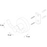 FX-85005A Крючок двойной хром Fixsen "COMFORT CHROME"