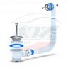 N-120S Гибкий перелив АНИ для мойки 1 1/2" с круглым вертикальным корпусом
