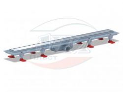 TLQ 1185M Трап пластиковый линейный сухой 850х62, диаметр выпуска 40 мм, решетка нержавеющая сталь, матовая