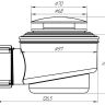 (E-410CLG) Сифон АНИ для душевого поддона 1 1/2"*50/60 хром, клик-клак (грибок)