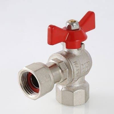 Кран шаровый с накидной гайкой угловой ValTec Ду20 Бм/м (VT 266)
