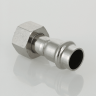 Соединитель из нержавеющей стали с накидной гайкой 22х1/2" ValTec