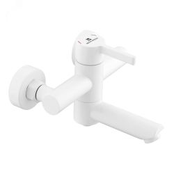 Смеситель для ванны GOTA ROCIO Black&White, излив короткий, белый