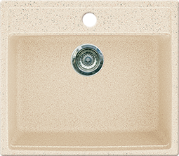 Gran-Stone мойка GS-06 односекционная (бежевый 328) 570х510