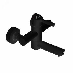 Смеситель для ванны GOTA ROCIO Black&White, излив короткий, чёрный