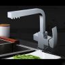 G4307 Смеситель Gappo для мойки с подключением фильтра, поворотный излив
