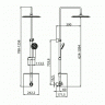LM8802C Душевой гарнитур LEMARK без смесителя, тропический дождь, хром