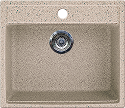 Gran-Stone мойка GS-06 односекционная (песочный 302) 570х510