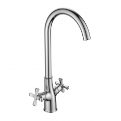DR52028 Смеситель DECOROOM двуручный для кухни моно, хром