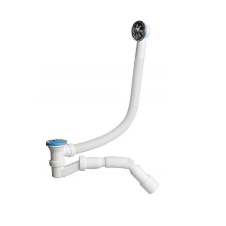 Сифон NOVA для ванны низкий 120мм с металлической цепочкой