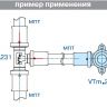 Угольник с креплением пресс ValTec d20х1/2В (VTm 254)