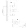 M02-81 Смеситель ROSSINKA ванна/душ с изливом 150 мм