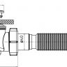 (E-515С) Сифон АНИ для душевого поддона 1 1/2"*60 с гибкой трубой 375*40/50 хром