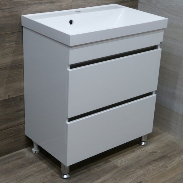 Тумба Крит 80-2 напольная, Белый 