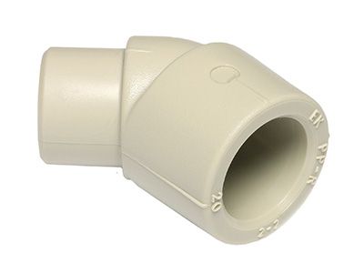 Угольник 45° ПП (Ekoplastik) d25 Н-В серый
