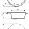 Gran-Stone мойка GS-08 круглая (бежевый 328)  505х180