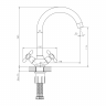 DR53028 Смеситель DECOROOM двуручный для кухни, хром
