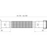 (G-106) Сифон АНИ гофрированный 1 1/2"*40/50 (396-806мм)