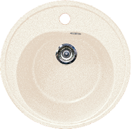 Gran-Stone мойка GS-08 круглая (белый 331) 505х180
