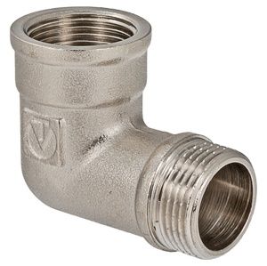 Угольник латунный никелированный ValTec Ду32НВ 