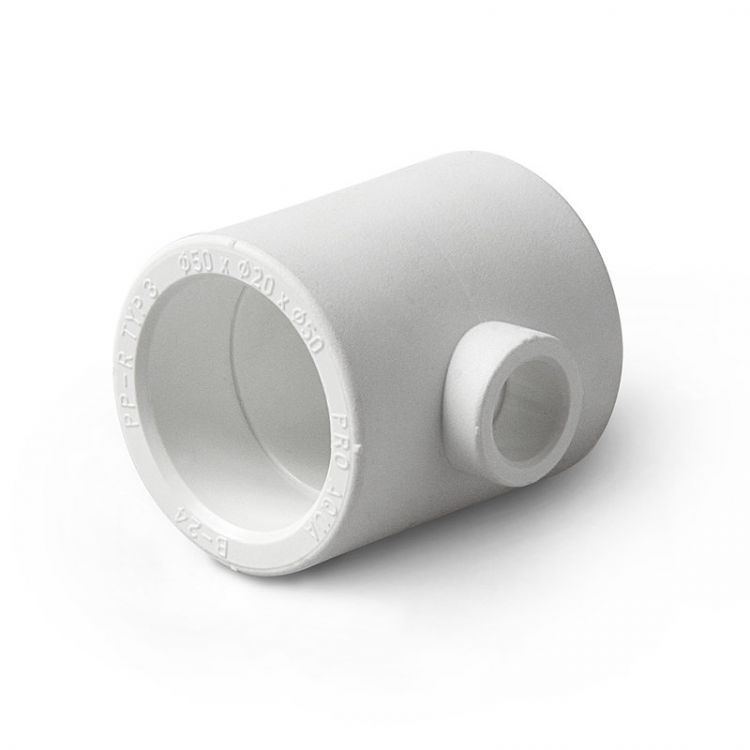Тройник переходной серый ПП (Pro Aqua) d63х25х63
